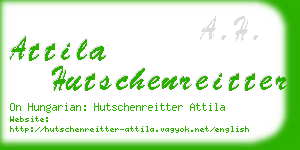 attila hutschenreitter business card